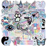 Pack d'autocollants extraterrestres holographiques